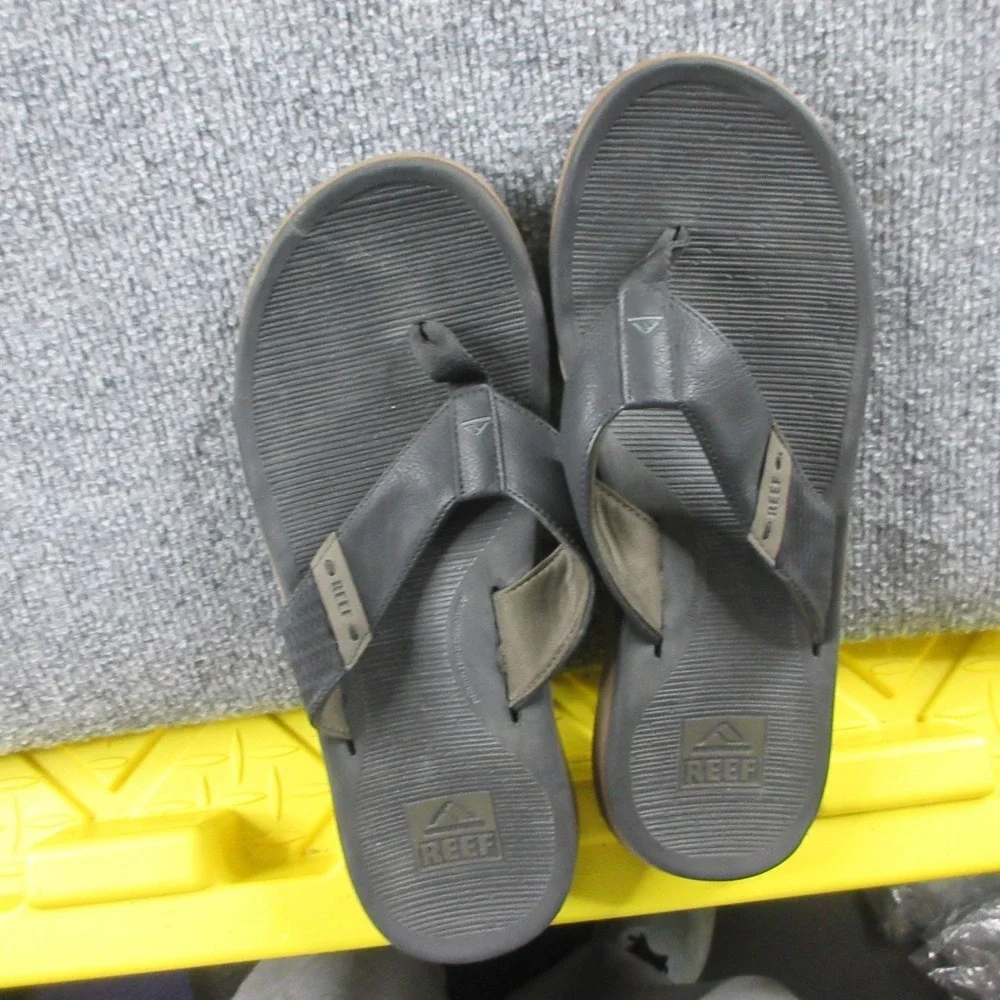 Reef Santa Ana Sandals Mens Size 12 Black Thong Flip Flop Comfort Slip On